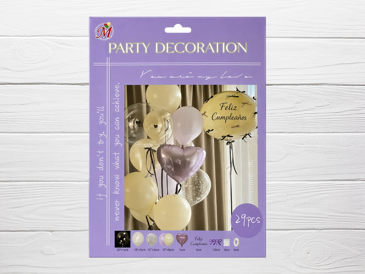 GLOBO SET COQUETTE VIOLETA X 29